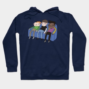 Funny 3 Stoner Guys Chillin' on the Couch Hoodie